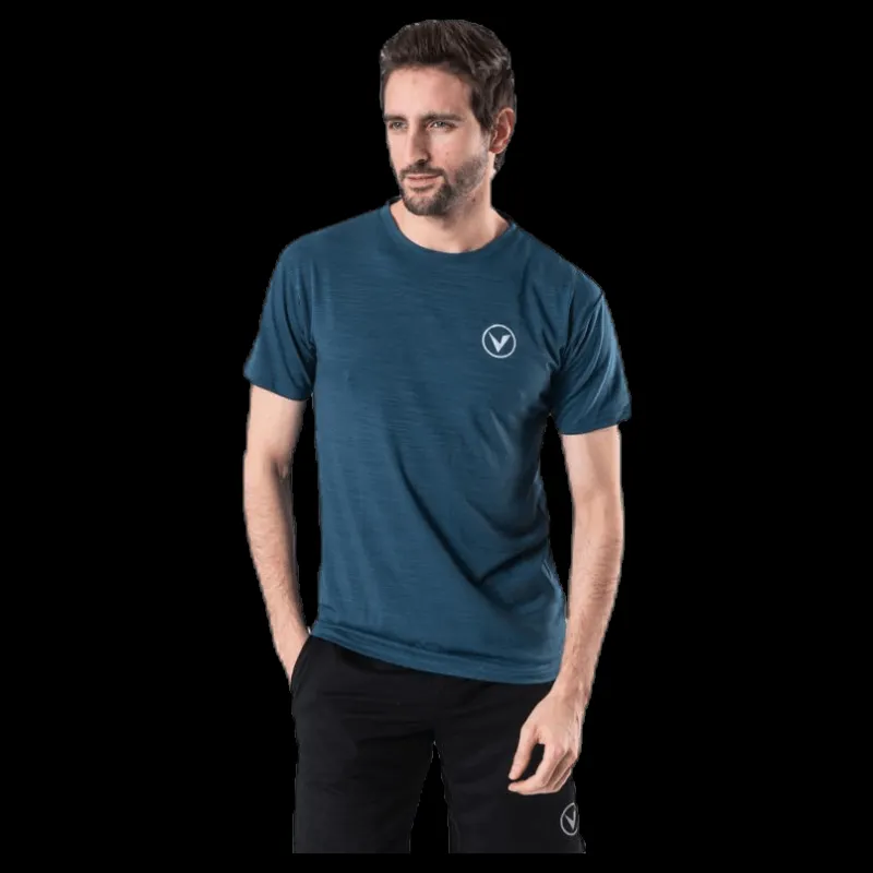 Virtus Joker Melange S/S Tee Blue Blå Sale