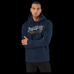 Hot Jack & Jones Jprblubooster Sweat Hood July Navy Blazer Blå