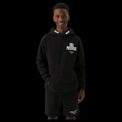 New Björn Borg Jr Borg Sport Hoodie Black Svart