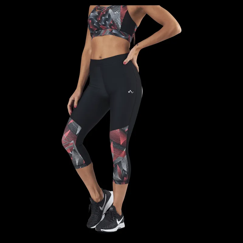 Only Play Judie Aop 3/4 Training Tights Black Svart Online