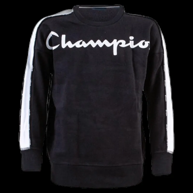 Champion Junior Crewneck Sweatshirt Black Svart Hot