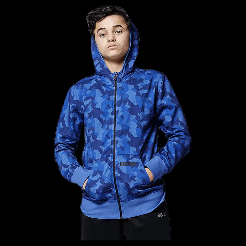 Outlet BLACC Junior James Camo Zip Patterned/Blue Mönstrad och Blå