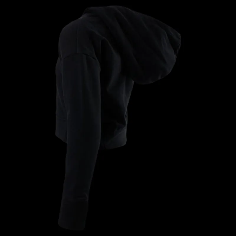 Nike Junior NSW Crop Hoodie Black Svart Sale