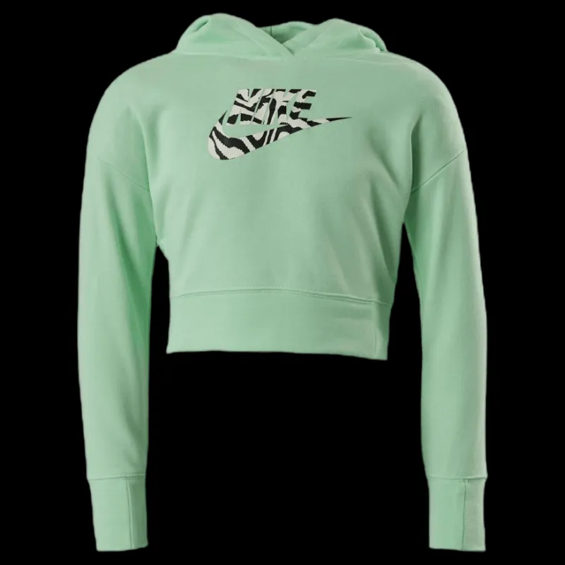 Clearance Nike Junior NSW Crop Hoodie Green Grön