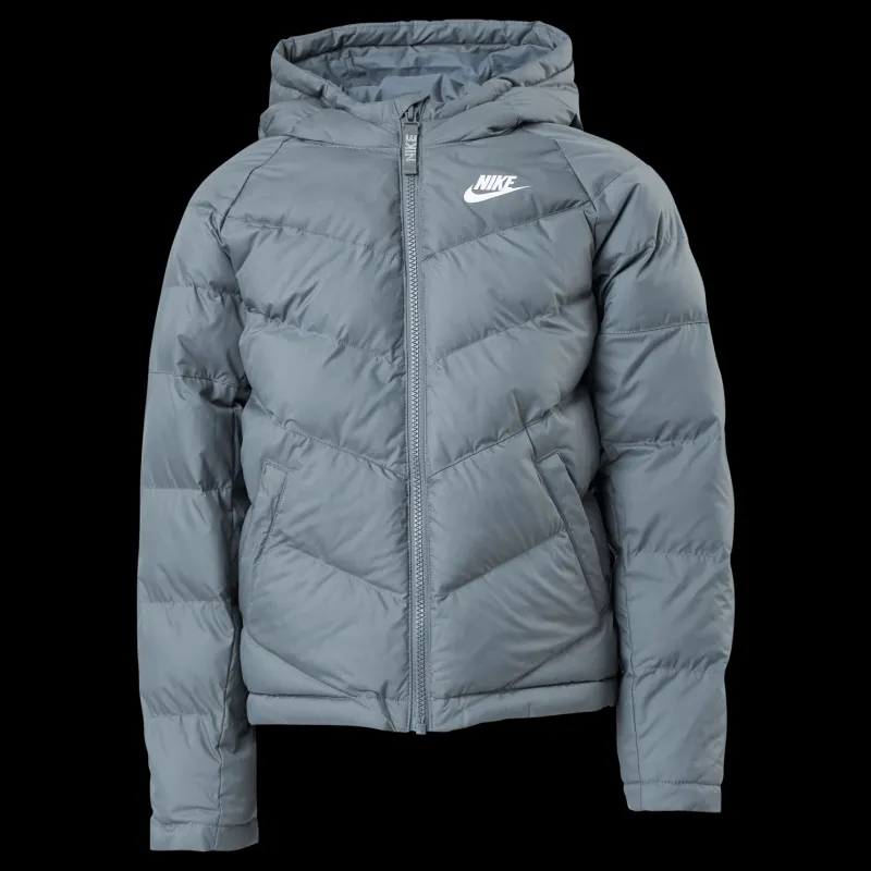 Hot Nike Junior NSW Stadium Jacket White/Grey Grå