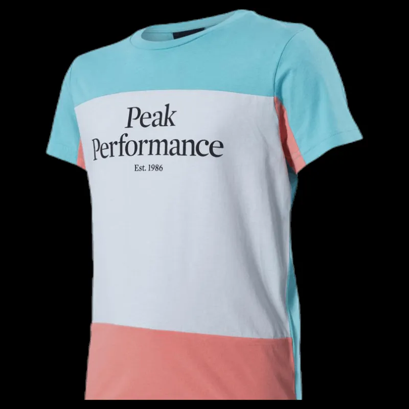 Peak Performance Junior Original Blocked Tee Pink Rosa Discount