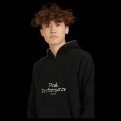 Clearance Peak Performance Junior Original Pile Half Zip Black Svart