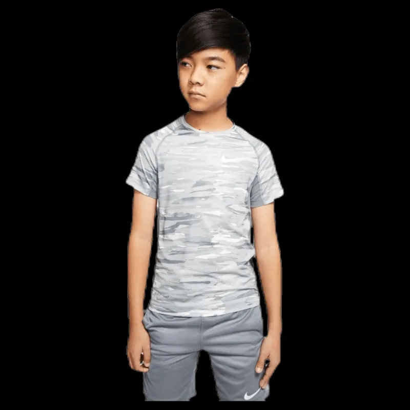 Outlet Nike Junior Pro Fitted Camo Grey Grå