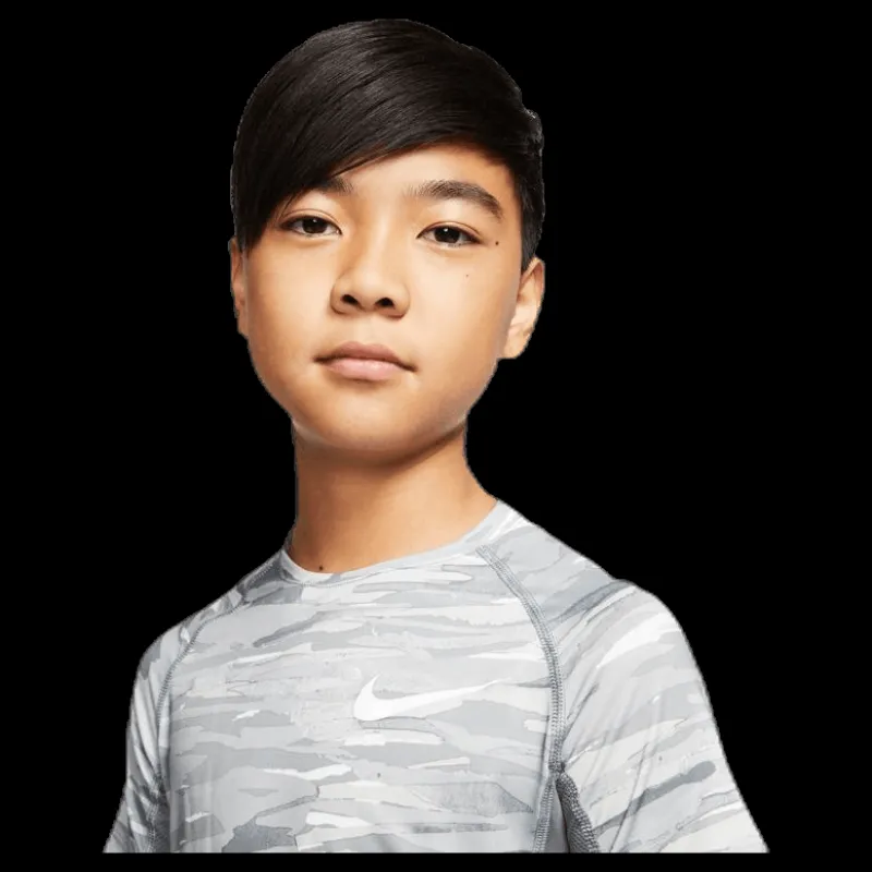 Outlet Nike Junior Pro Fitted Camo Grey Grå