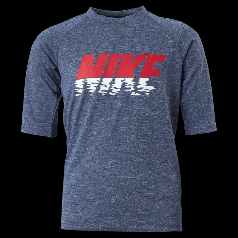 Nike Swim Junior Short Sleeve Hydroguard Sunset Blue Blå