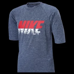 Nike Swim Junior Short Sleeve Hydroguard Sunset Blue Blå