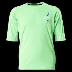 Nike Swim Junior Short Sleeve Hydroguard Shark Green Grön New