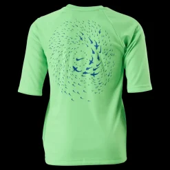 Nike Swim Junior Short Sleeve Hydroguard Shark Green Grön New