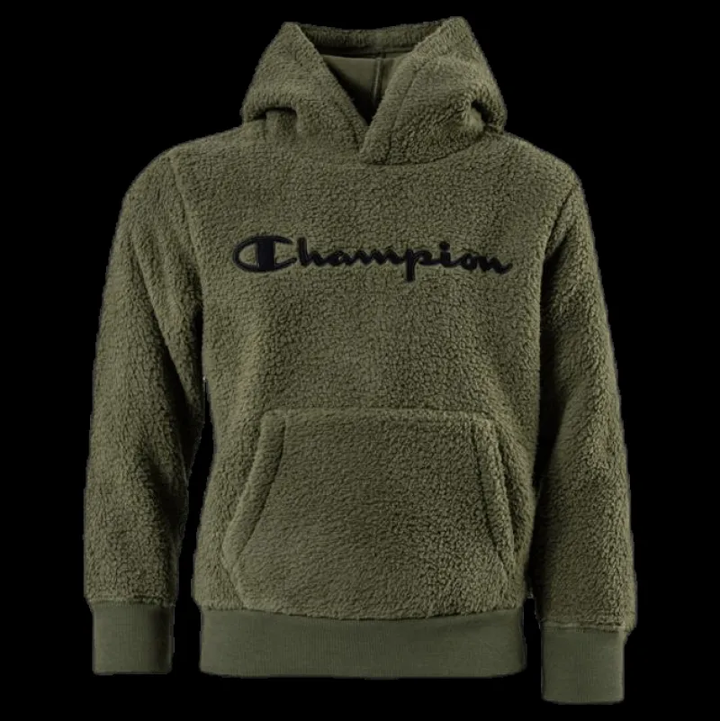 Champion Junior Teddy Hoodie Green Grön