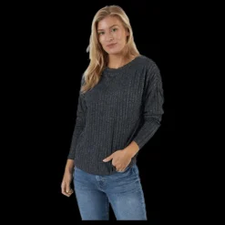 Only Kally Boatneck 4/5 Top Jrs Grey Grå