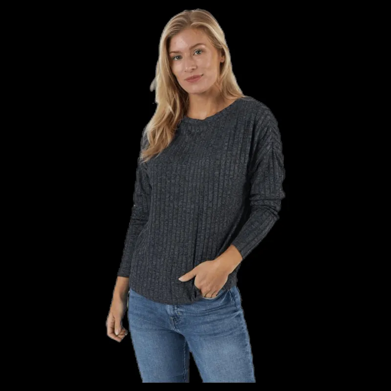 Only Kally Boatneck 4/5 Top Jrs Grey Grå