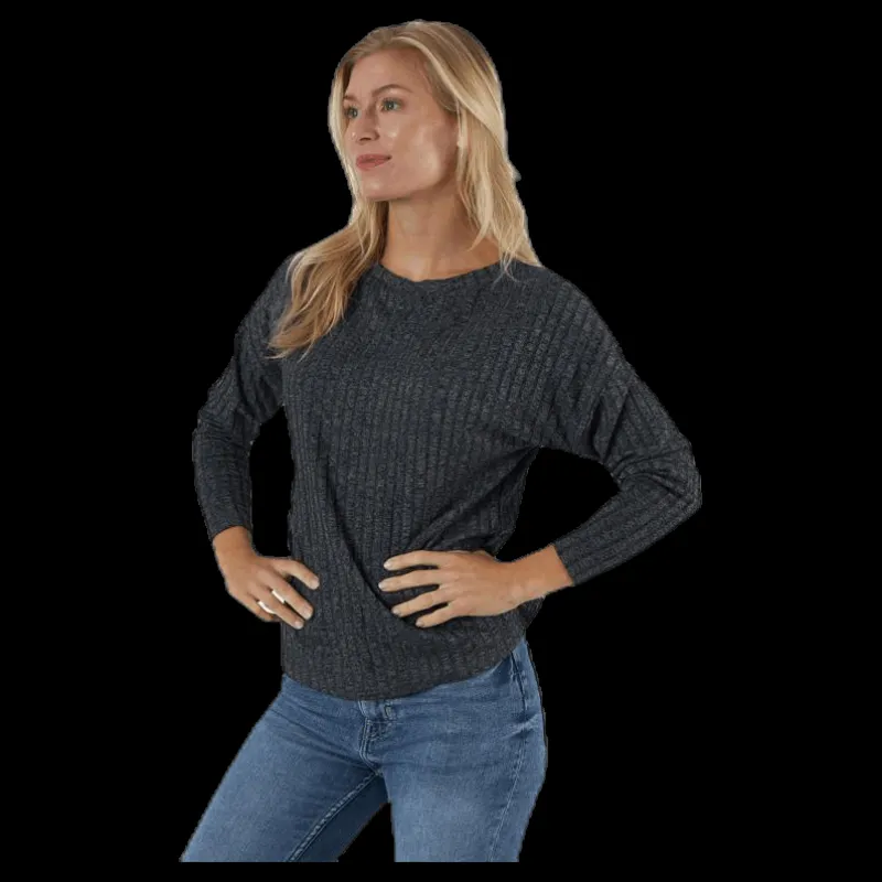 Only Kally Boatneck 4/5 Top Jrs Grey Grå