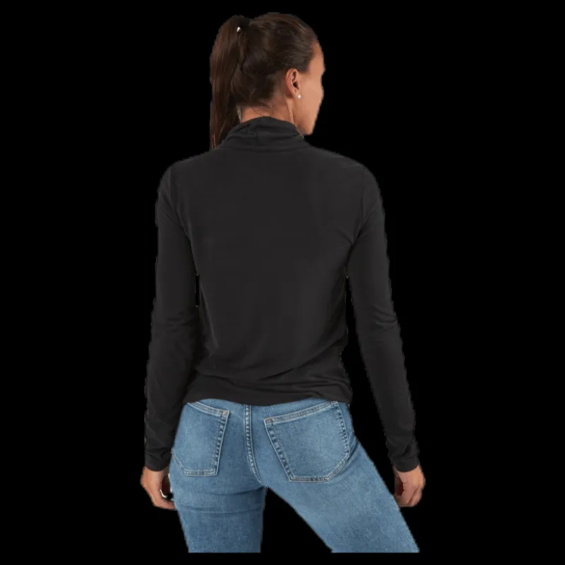 Best Pieces Kamala Ls Rollneck Top Black Svart
