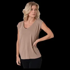 Pieces Kamala Tee Beige Discount