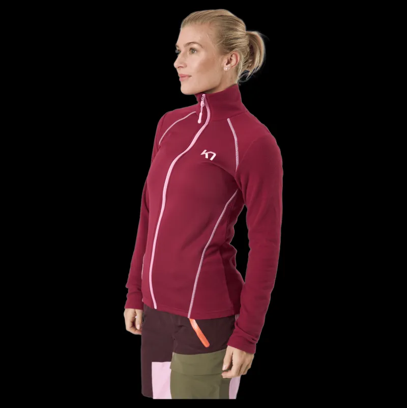 Kari Traa Kari Full Zip Fleece Fancy Röd Clearance