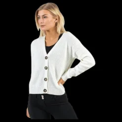 Pieces Karie Ls Knit Cardigan White Vit Outlet