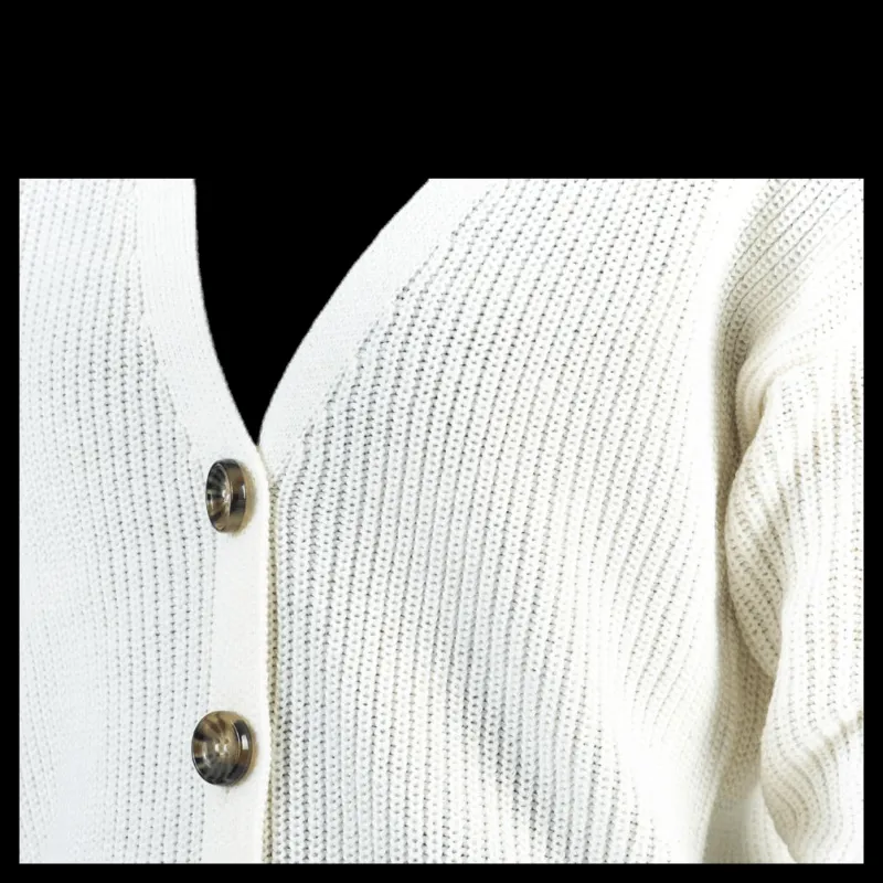Pieces Karie Ls Knit Cardigan White Vit Outlet