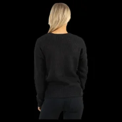Pieces Karie Ls O-Neck Knit Black Svart Hot