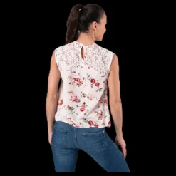 Only Karmen S/L Top Aop Wvn Beige Discount