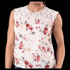Only Karmen S/L Top Aop Wvn Beige Discount