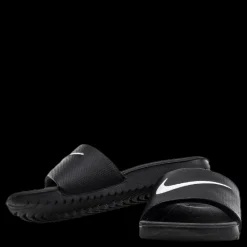Online Nike Kawa Little/Big Kids' Slides BLACK/WHITE Svart