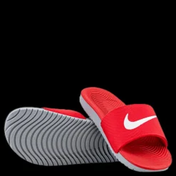 Nike Kawa Slide GS/PS White/Red Röd Outlet