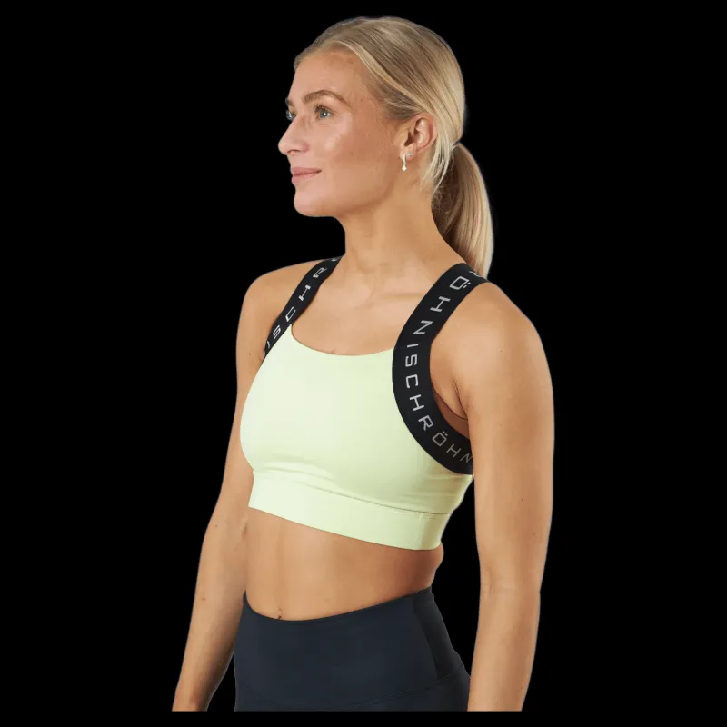 Röhnisch Kay Sports Bra Pale Lime Yellow Svart Discount