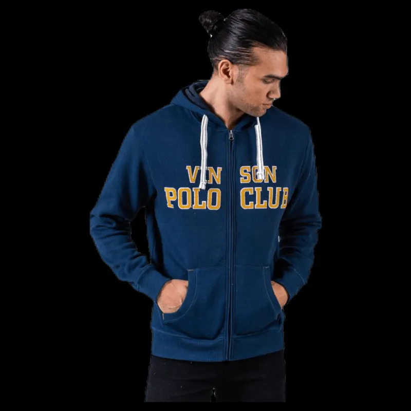 Best Vinson Polo Club Kent Sweatshirt Zip Blue Blå
