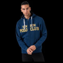 Best Vinson Polo Club Kent Sweatshirt Zip Blue Blå