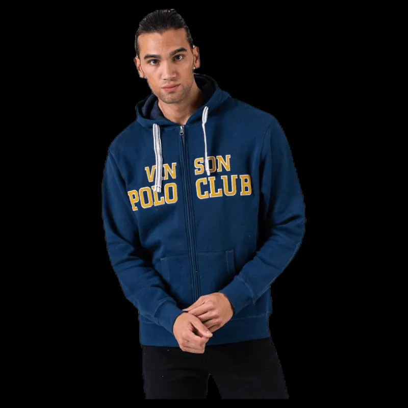 Best Vinson Polo Club Kent Sweatshirt Zip Blue Blå