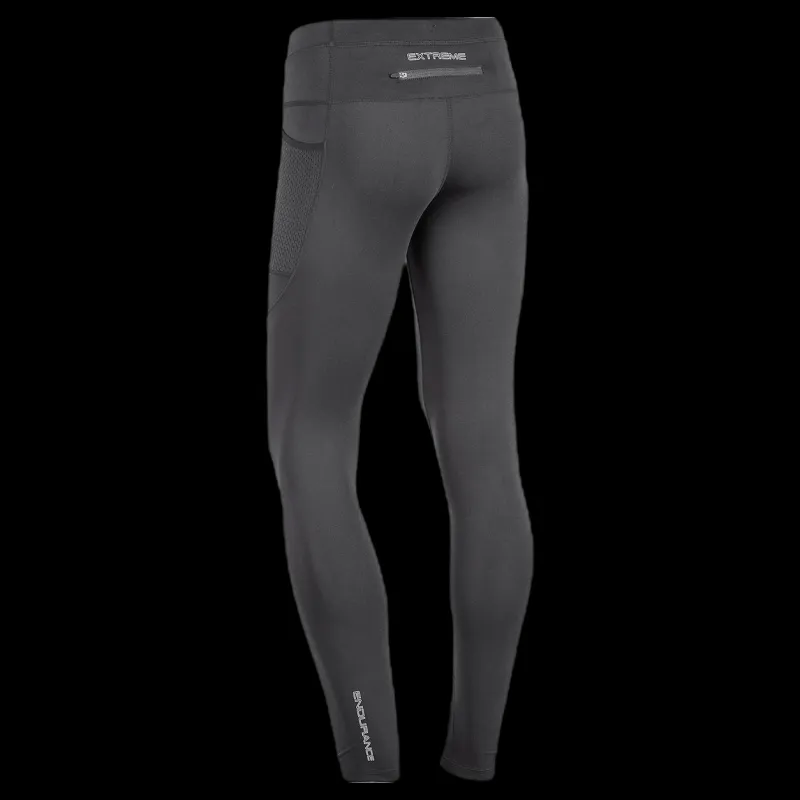 Endurance Kerir Unisex Long Running Tights XQL Black Svart Best
