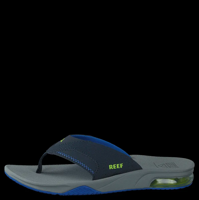 Reef Kids Fanning Navy/lime Blå Clearance