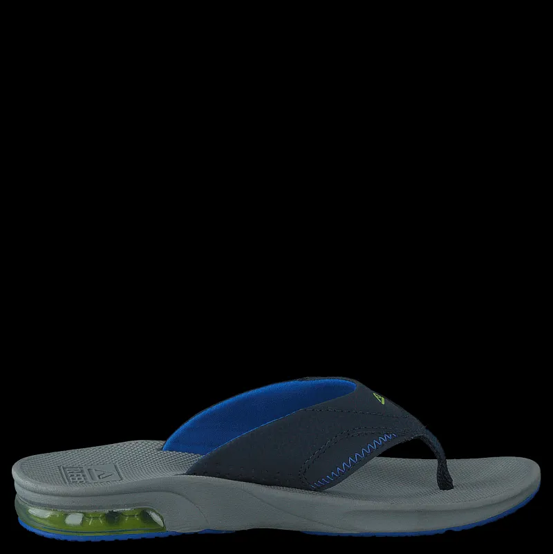 Reef Kids Fanning Navy/lime Blå Clearance