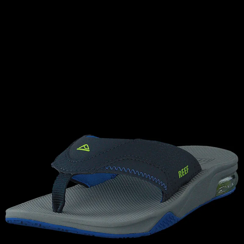 Reef Kids Fanning Navy/lime Blå Clearance