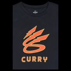 Online Under Armour KIDS UA CURRY LIGHTNING LOGO SS Svart