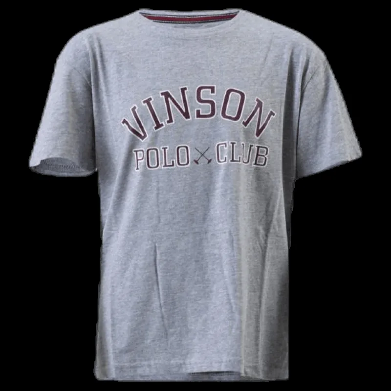 Hot Vinson Polo Club Kim T-Shirt Grey Grå