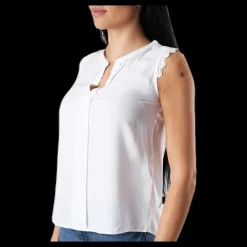 Only Kimmi S/L Top Wvn White Vit