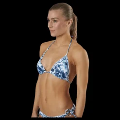 Waikani Beachwear Kimo Ruffle Triangle Blue/White Blå och Vit New