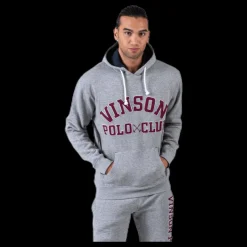Hot Vinson Polo Club Kiran Sweatshirt Hood Grey Grå