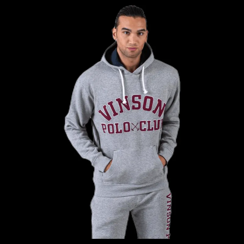 Hot Vinson Polo Club Kiran Sweatshirt Hood Grey Grå