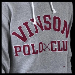 Hot Vinson Polo Club Kiran Sweatshirt Hood Grey Grå