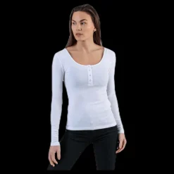 Pieces Kitte Ls Top White Vit Outlet