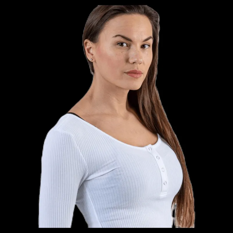 Pieces Kitte Ls Top White Vit Outlet