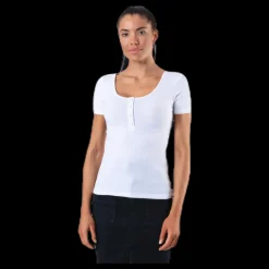 Outlet Pieces Kitte Ss Top White Vit