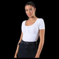 Outlet Pieces Kitte Ss Top White Vit